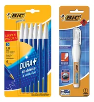 Comprar Lapiceras Bic Opaco X6 + Liquid Paper X1 Unid