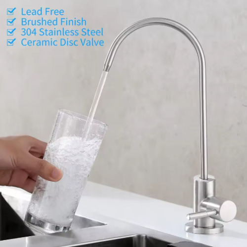Canilla Para Purificador De Agua Bajo Mesada Modelo Cisne Acero Inoxidable