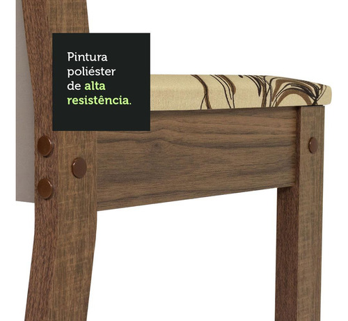 Kit 6 Sillas De Comedor 4291 Madesa Mcl Beige