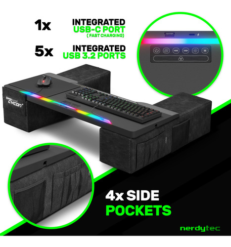 Escritorio Ergonómico Para Juegos Compatible Con Todos Los T