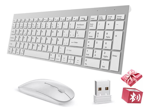 Kit Teclado Y Ratón Inalámbrico Portátil Multicanal Español