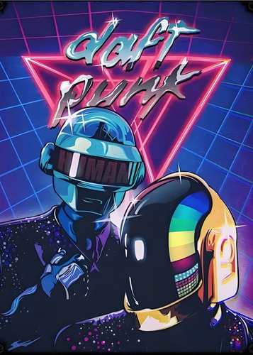 15# Cuadro 30x40 Daft Punk Vinilo Mdf Listo P/ Colgar