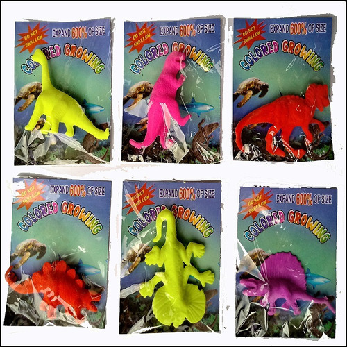 Kit Com 70 Bichos Gel Dinossauro Cresce Na Aguá Sem Ovo