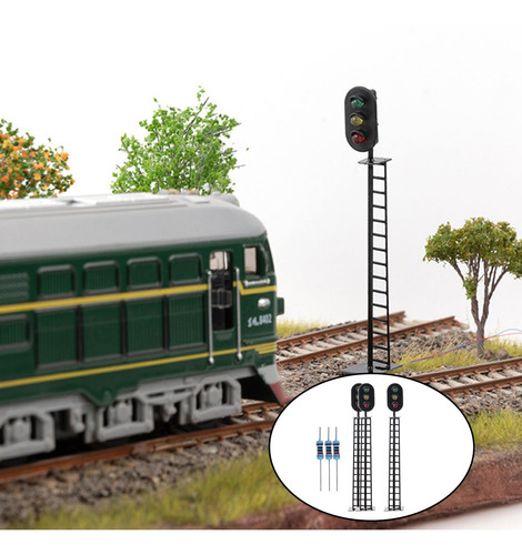 6pcs Diy Semáforos 1:87 Ho Escala Semáforo Lámpara Luz De