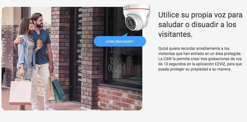 Imagen 4 de 10 de Camara Ip Wifi Exterior Ezviz C4w 1080p 2mp Domo Sirena Luz