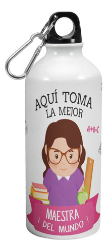 Botella De Agua Deporte Dia De La Maestra Y Profesora