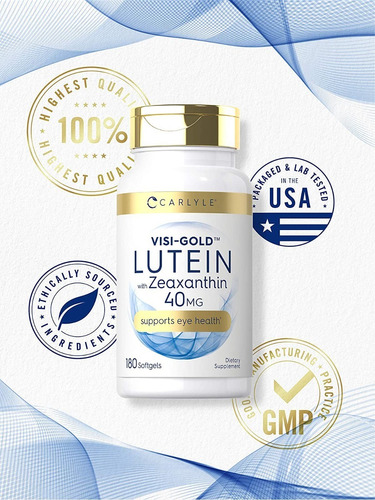 Lutein 40mg Con Zeaxanthin X180 Softgels Carlyle U S A
