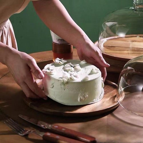 Soporte Para Tartas Con Bandeja Para Servir En Tapa De 13 Cm
