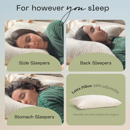 Pillow Coop Home Goods Ajustable De Látex Tamaño Queen