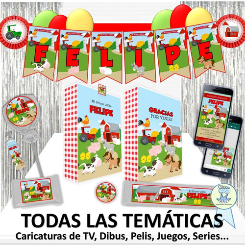 Combo Cotillón Mega 30 Bolsitas Banderín 150 Stickers Piñata
