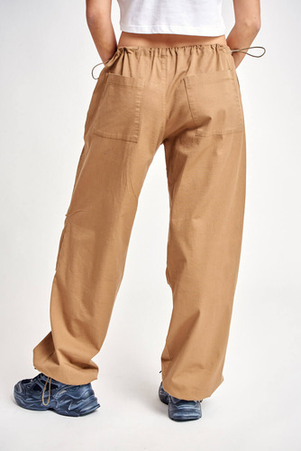 Pantalon Washed Parachute De Gabardina Mujer 47 Street