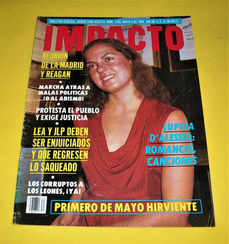 Lupita D'alessio Revista Impacto 1984 Mayo Numero 1783