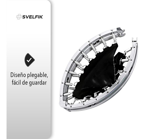 Trampolín Para Ejercicio Rosa 91 Cm Resortes Acero Plegable