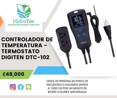 Controlador De Temperatura -termostato Digiten Dtc-102