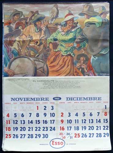 Imagen 7 de 7 de Antiguo Almanaque Esso. Año 1951 (completo). 15008