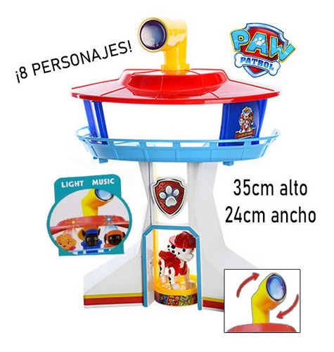 Torre De Control Paw Patrol Luces Y Sonidos C/8 Figuras | Envío gratis