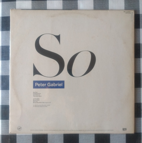 Lps Peter Gabriel ( 02 ) - Passion (duplo) + So (Usado)