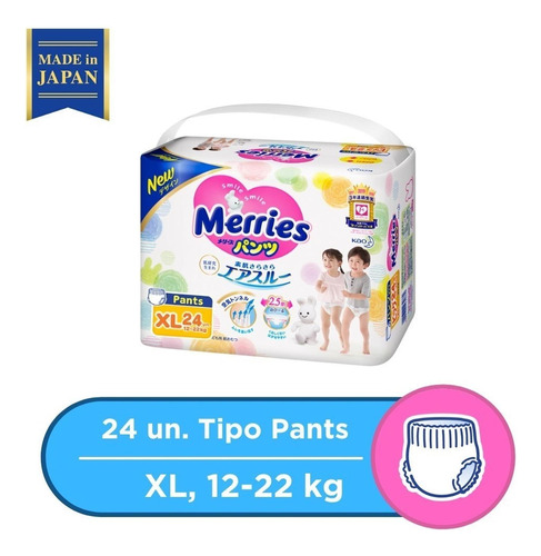 Pañales Desechables Merries Tipo Pants Talla Xl