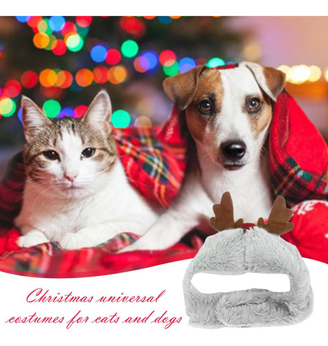 Traje De Navidad De Gato Sombreros De Gato Reno Ajustables D