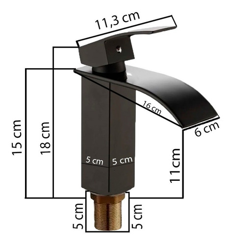 Imagem 3 de 6 de Torneira Cascata Baixa Banheiro Slim Monocomando