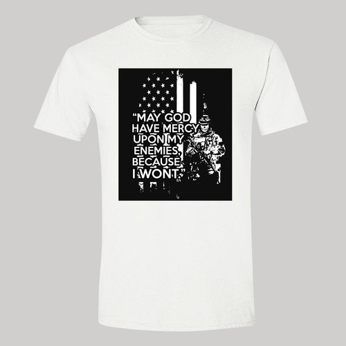 Playera Blanca Hombre Estados Unidos Us Army Militar 439