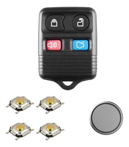 Carcasa Llave 4b Alarma Compatible Ford + Pila + Pulsadores