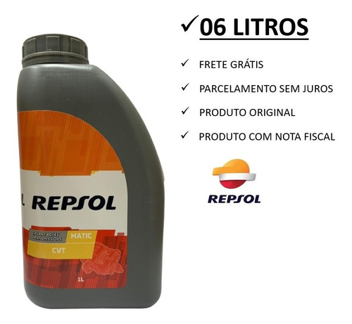 Kit 6 Óleos Repsol Matic Cvt