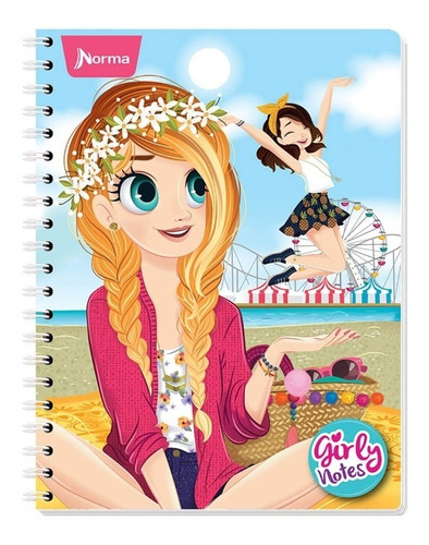 Cuaderno Profesional Norma 100 Hojas Raya Girly Notes Playa