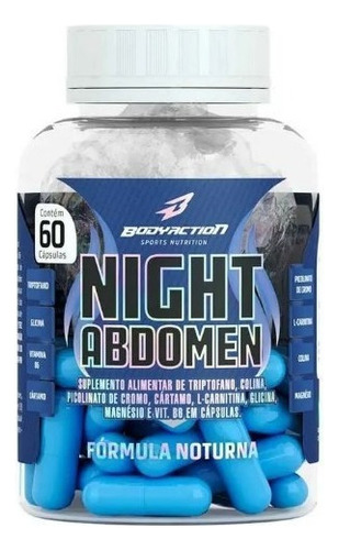 Termogénico Night Abdomen Bodyaction 60 Tabletas Sabor Neutro