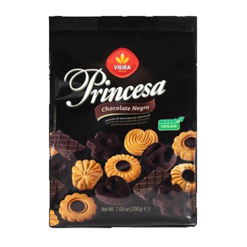 Biscoitos Sortidos De Chocolate Negro Vieira Princesa 200g