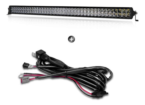 4wdking Barra Luz Led Doble Fila 40  + Cableado Conector Dt