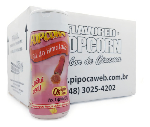 Temperos Para Pipoca Cx 12 Un - Bacon E Sal Do Himalaia