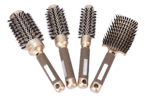 Juego De Cepillos Redondos Para Secar El Cabello, 4 Piezas,