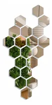 Comprar Espejo Decorativo Para Sala Hexagonal Set X 20 Acrílico
