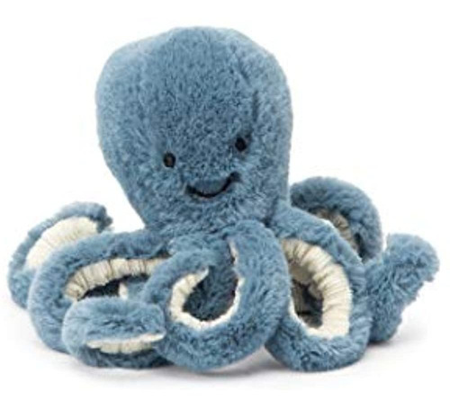 Jellycat Storm Octopus Peluche, Bebe De 7 Pulgadas