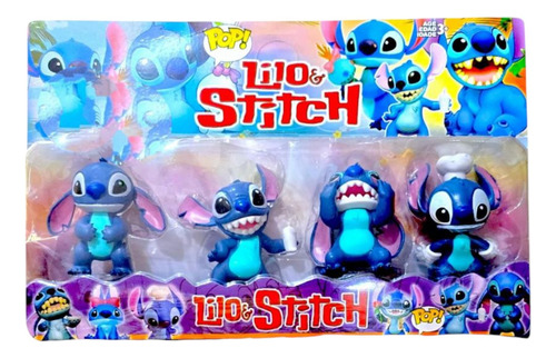 Muñecos Stitch Blíster X 4