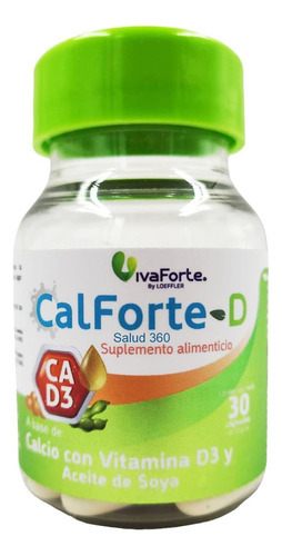 Frasco Calforte D C/30 comprimidos de vitamina D3 e sabor de óleo de soja sem sabor