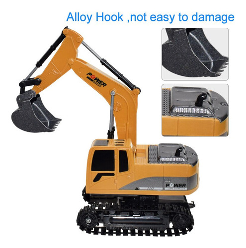 Mini Excavadora De Plástico De Aleación Con Control Remoto D