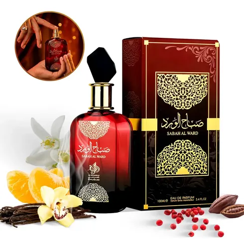 Sabah Al ward Original AL WATANIAH Perfume Árabe Feminino Eau de parfum 100ML