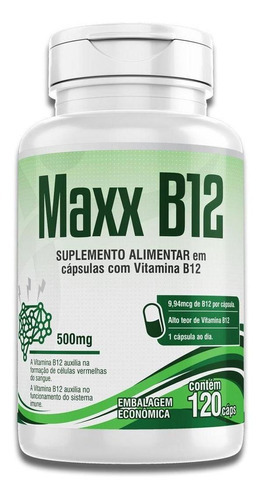 Vitamina B12 120 Cápsulas Vegetariana Metilcobalamina 414%vd Sabor