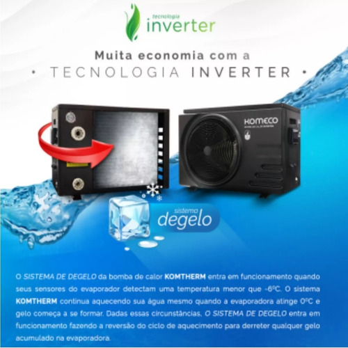 Trocador De Calor P/piscinas Até 118.000 Btus C/wifi Komeco