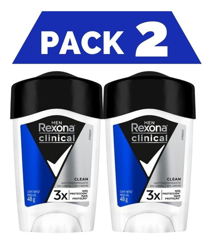Desodorante Clinical Rexona Men 48g X 2 Unidades