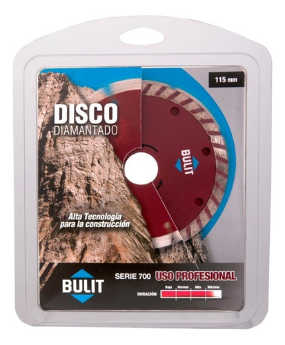 Disco Bulit Diamantado Turbo Serie 700 Uso Profesional 115m