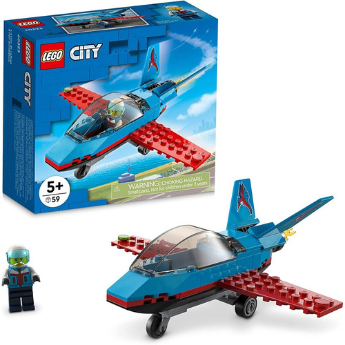 Juego Bloques Lego City Avión De Acrobacias 59pcs Febo