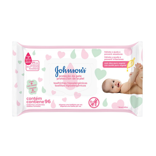 Imagen 1 de 1 de Toallitas húmedas Johnson's Baby Extra Cuidado 96 u
