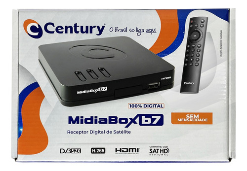 Receptor Midiabox B7 Century Midia Box B7 Hdtv Sat Regional