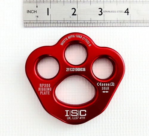 Placa Multianclaje Isc Rescate Vertical Nfpa 36 Kn Paw Petzl