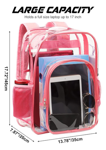 Mochila Transparente Resistente Grande De Pvc, Mochila ...