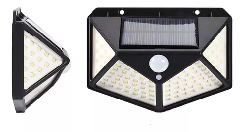 Pack X3 Led Solar Sensor De Movimiento Luz Exterior 100 Led - $ 34.799