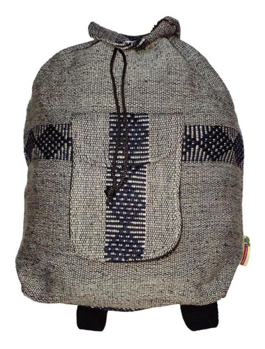 Mochilas Hechas Con Hilo A Mano, Mxnat-001, 1 Pza, 10kg, Gri Color Gris/ Azul Marino